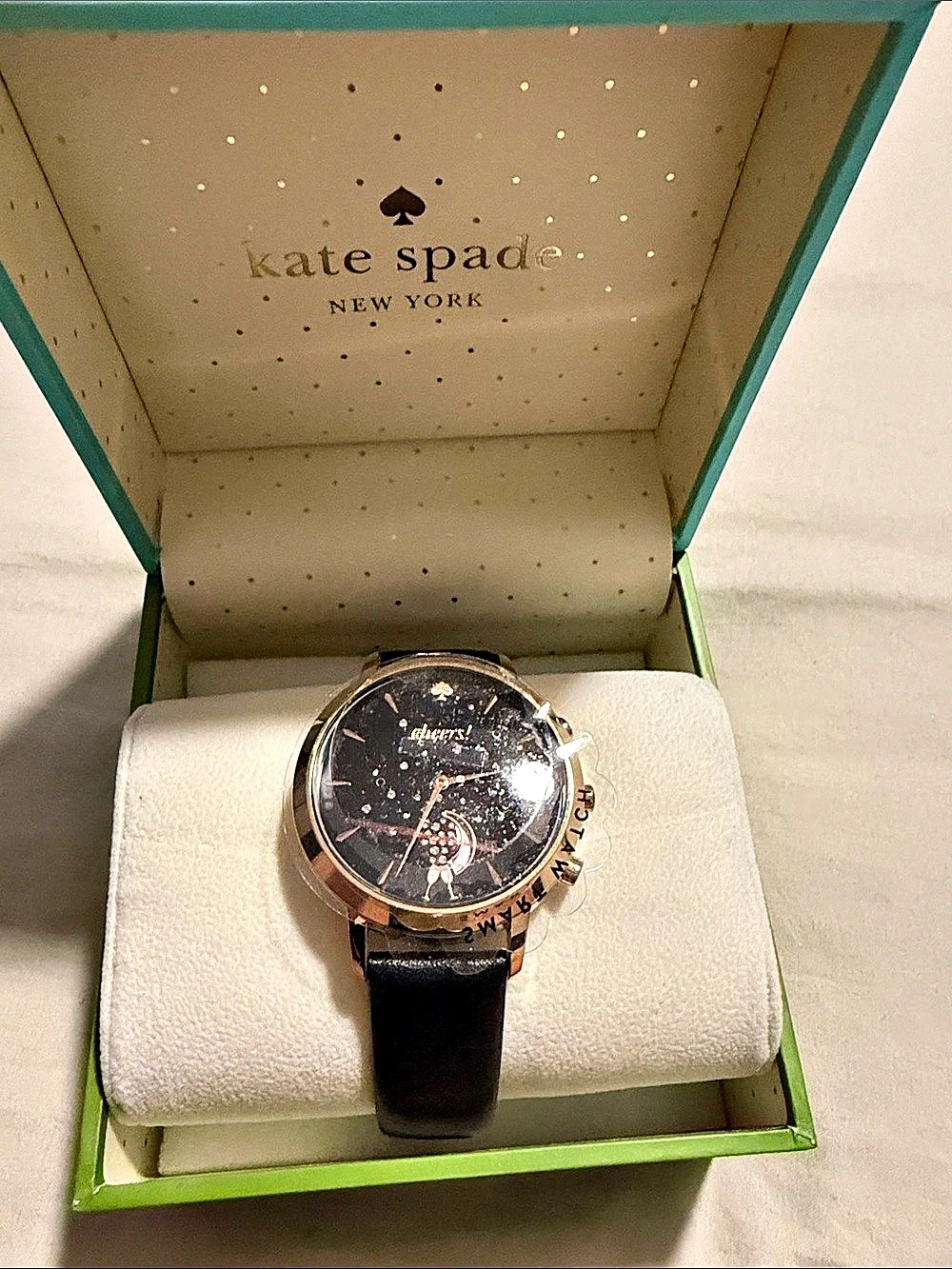 Kate Spade Cheers Hybrid Smartwatch Black & Gold Watch
